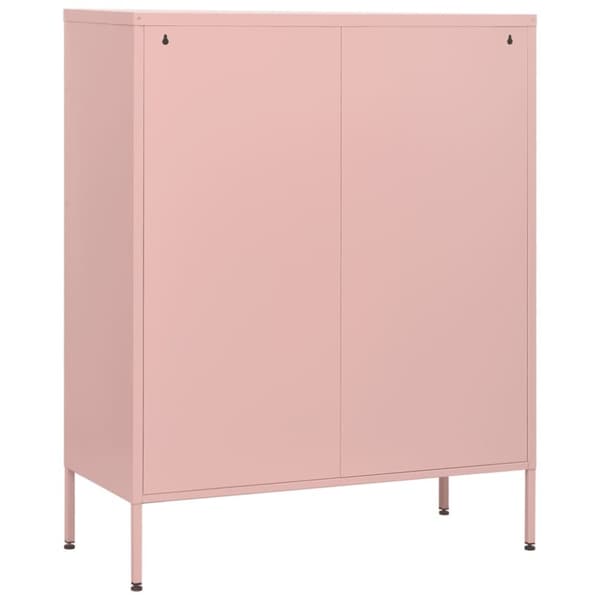 vidaXL Byrå rosa 80x35x101,5 cm stål