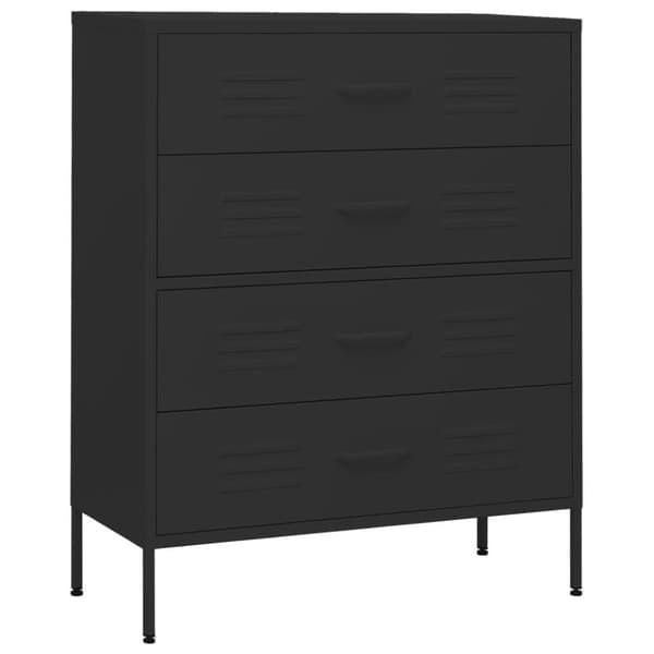 vidaXL kommode 80x35x101,5 cm Sort