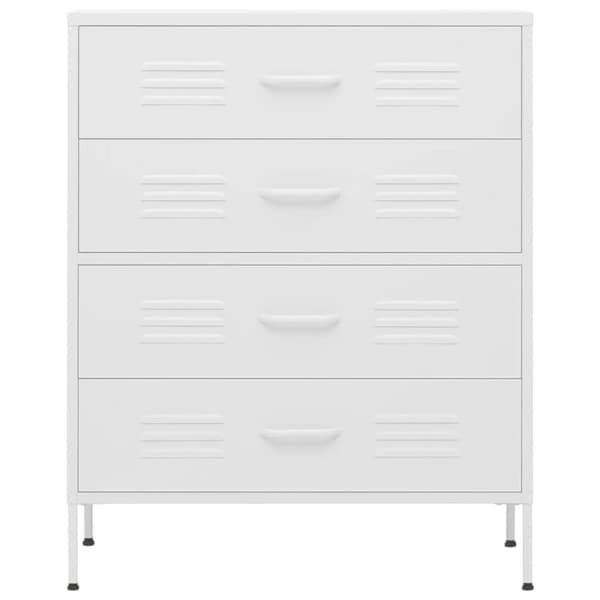 vidaXL Lipasto valkoinen 80x35x101,5 cm teräs