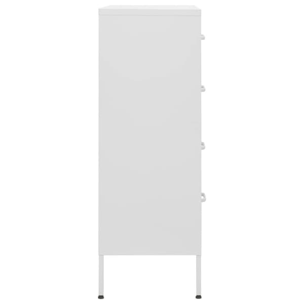 vidaXL Byrå vit 80x35x101,5 cm stål