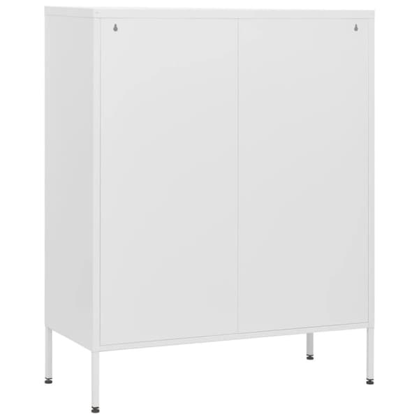 vidaXL Byrå vit 80x35x101,5 cm stål