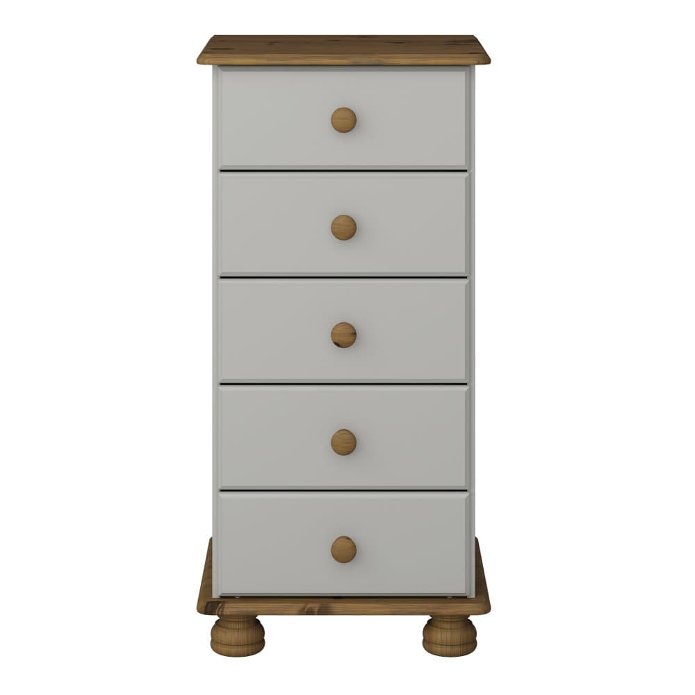 Richard byrå S med 5 lådor grå betsad lackad.