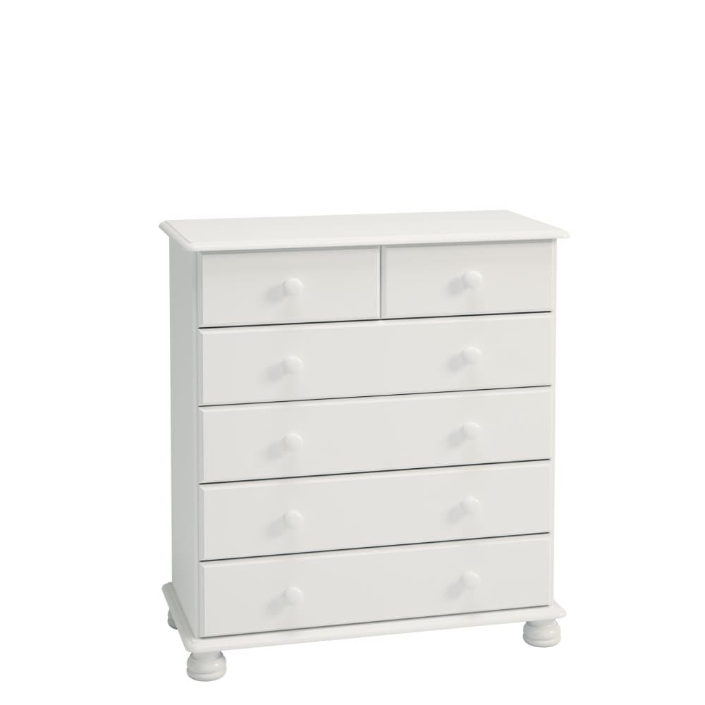 Richard byrå 2 små och 4 stora lådor vit.