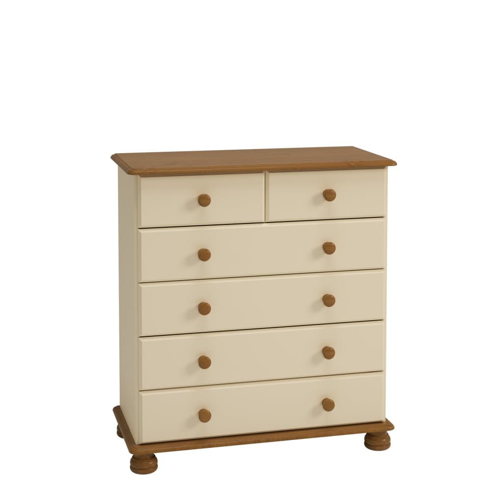 Richard byrå 2 små och 4 stora lådor cream färgad.