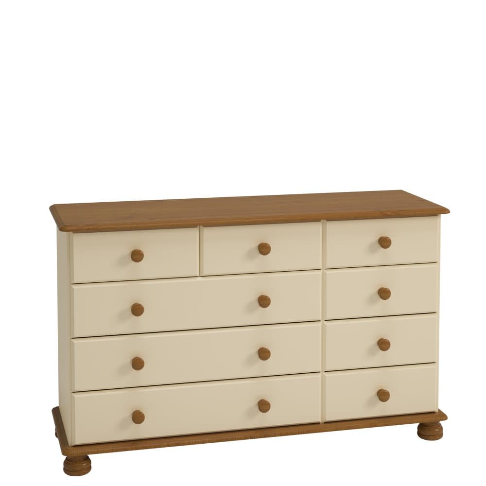 Richard byrå 9 lådor cream färgad.