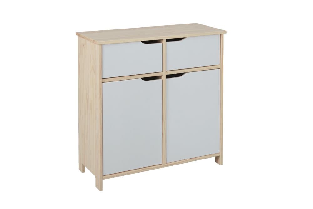 Giese byrå 2 dörrar, 2 lådor Milkyskin, vit.