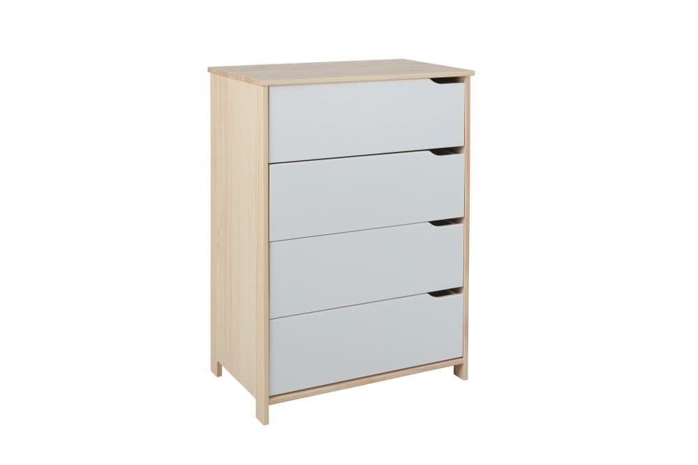 Giese byrå 4 lådor Milkyskin, vit.