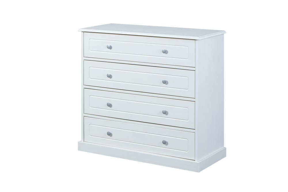 Margir byrå med 4 lådor vit.