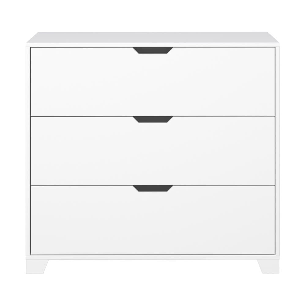 Loke byrå med 3 lådor, vitlackerad.