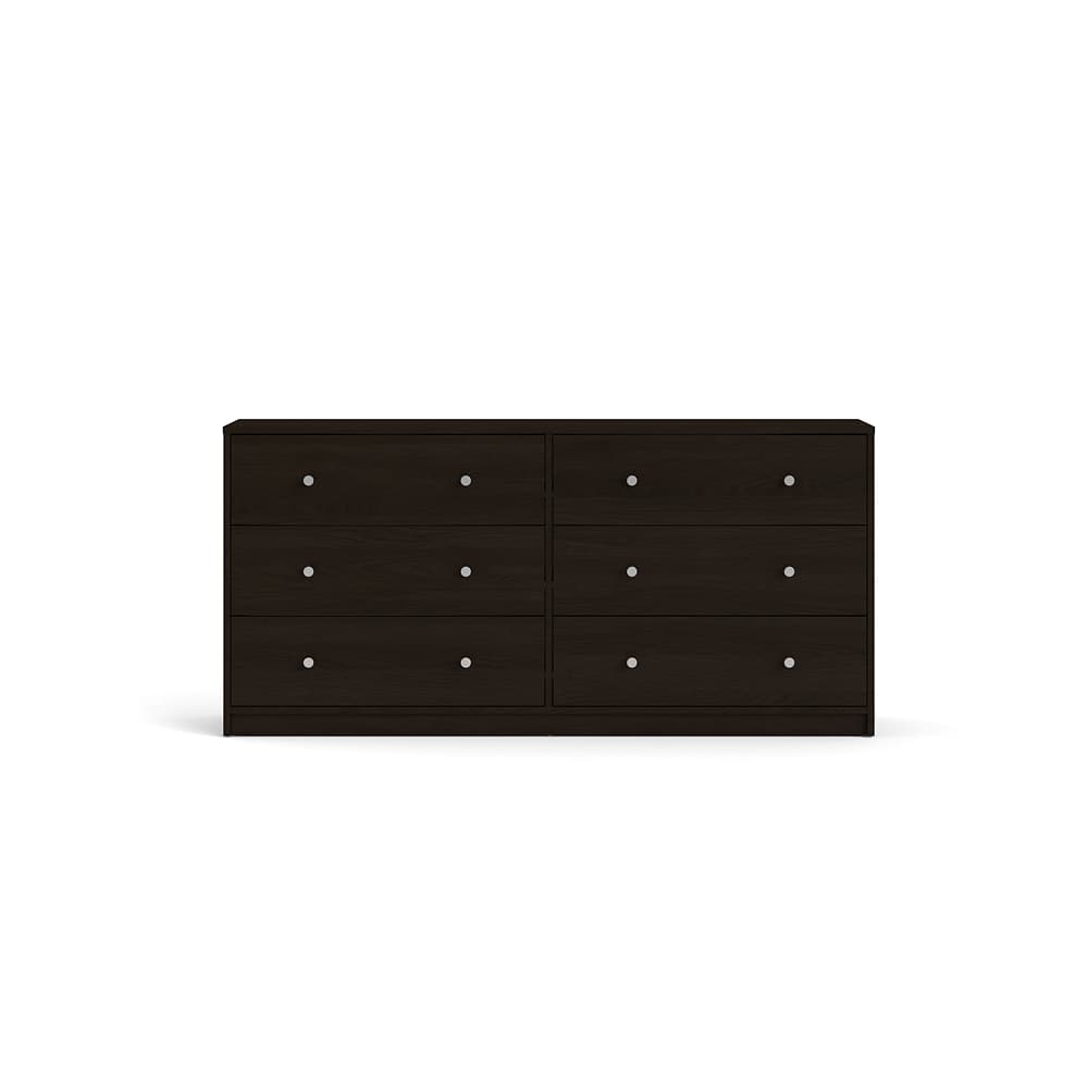 Maria byrå bred, med 6 lådor, kaffefärgad.