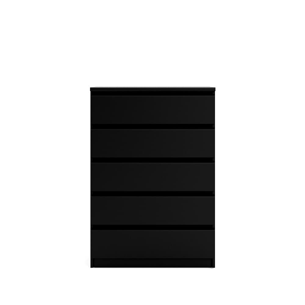 Nada byrå hög, med 5 lådor, matt svart.