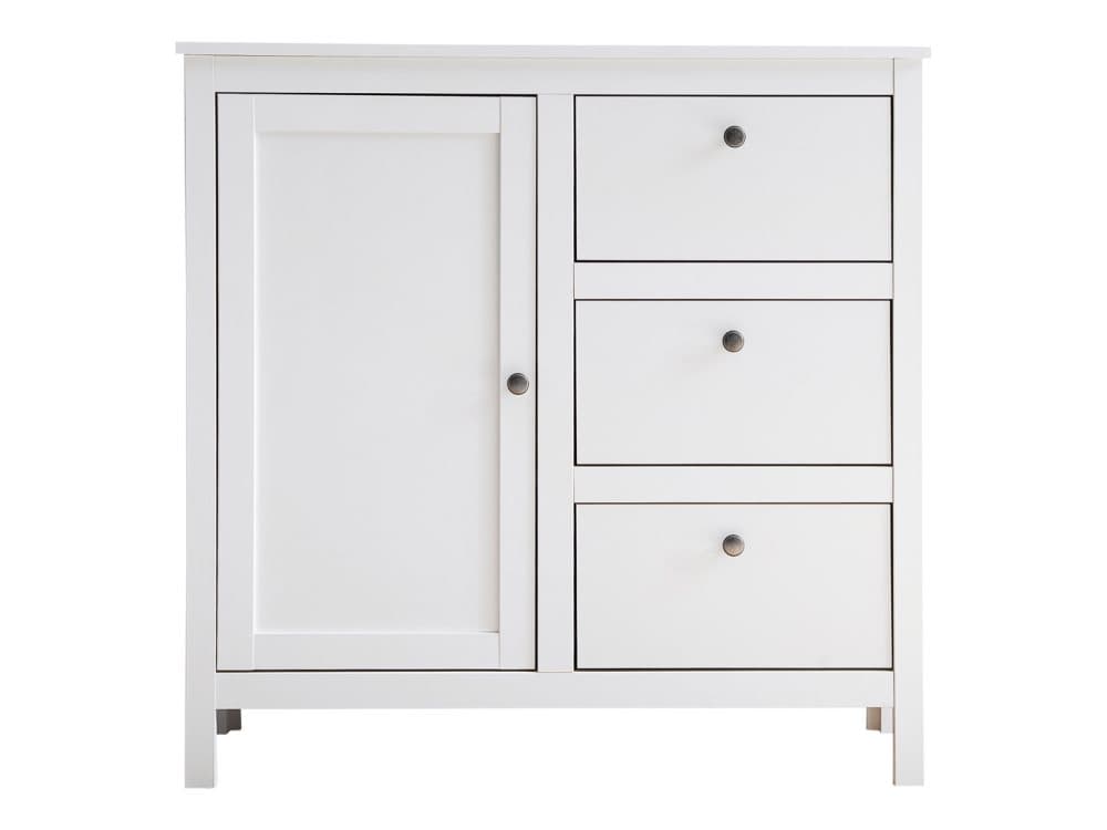 OleGD byrå 1 dörr, 3 lådor vit.