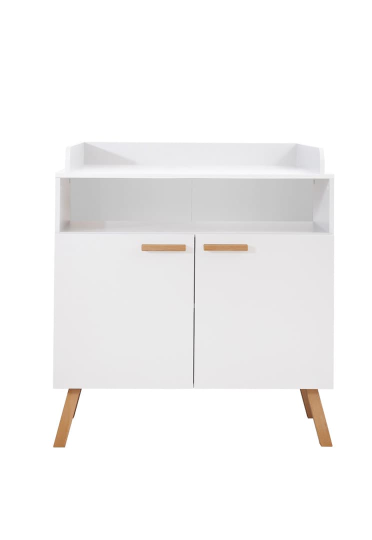 MatsBaby skötbord 2 dörrar, 1 öppet fack vit.