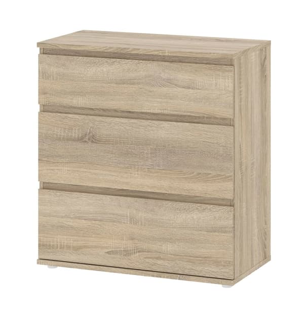 Nora byrå 3 lådor ek struktur look.