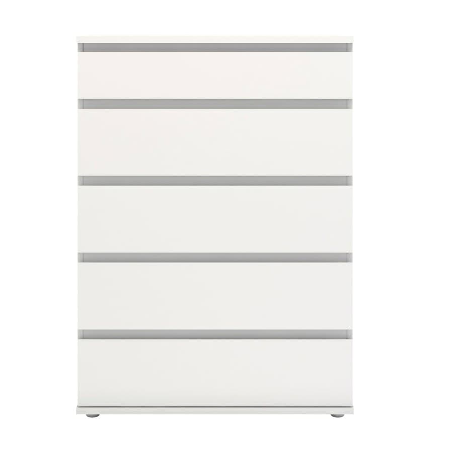 Nora byrå B 5 lådor vit.