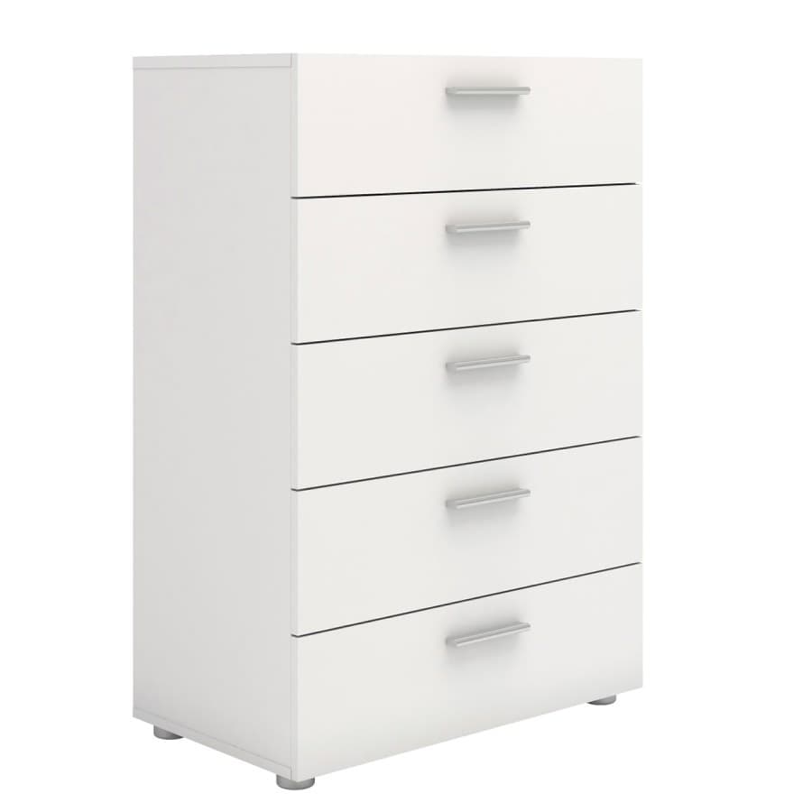 Petra byrå 5 lådor vit.