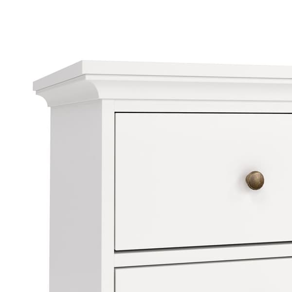Venedig kommode med 4 store og 4 små skuffer, bredde 183 cm, høyde 86 cm hvit.