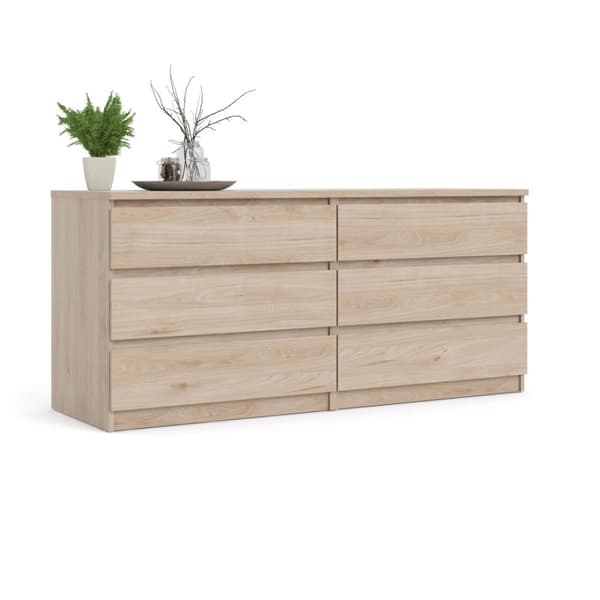 Nada kommode 6 skuffer Hickory dekor.