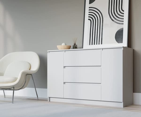 Kommode 2D3S, 120 x 78 x 39 cm, sort
