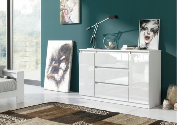 Kommode 2D3S, 120 x 78 x 39 cm, sort