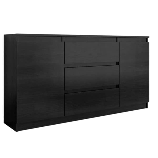 Kommode 2D3S, 120 x 78 x 39 cm, sort
