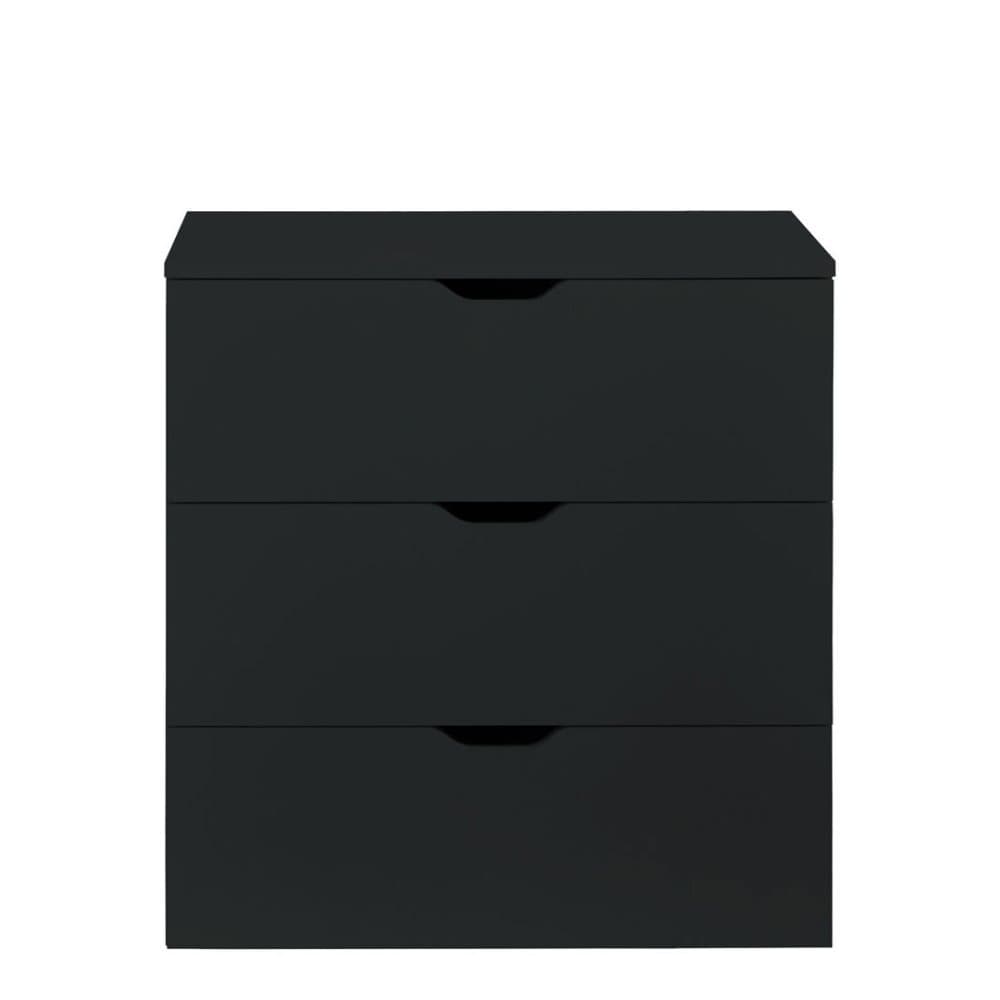 Basix byrå 3 lådor svart.
