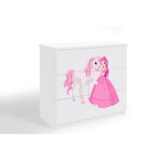 Byrå - Babydreams Vit - Princess And Horse