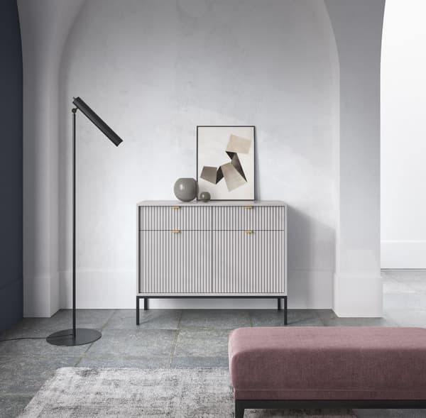 3xEliving Lav LAMELLI kommode i moderne stil, længde 104 cm