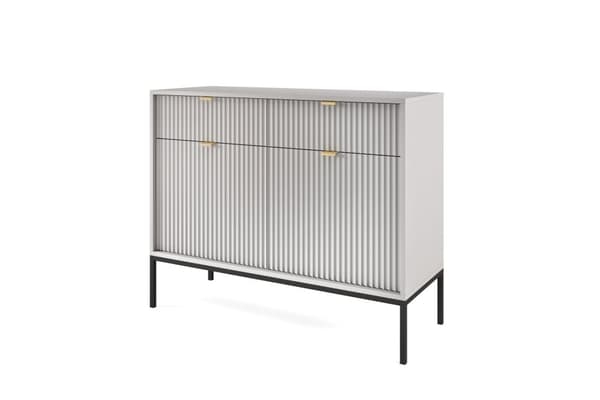 3xEliving Lav LAMELLI kommode i moderne stil, længde 104 cm