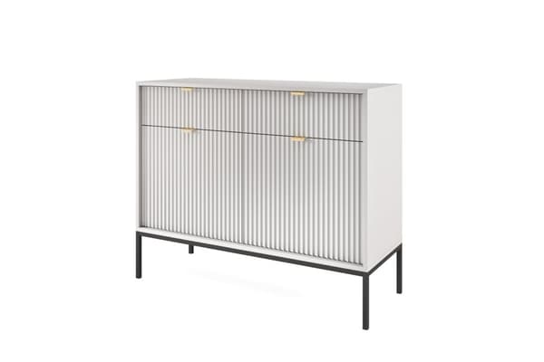 3xEliving Lav LAMELLI kommode i moderne stil, længde 104 cm