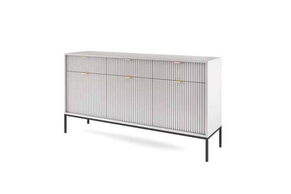 3xEliving LAMELLI kommode i moderne stil, længde 154 cm