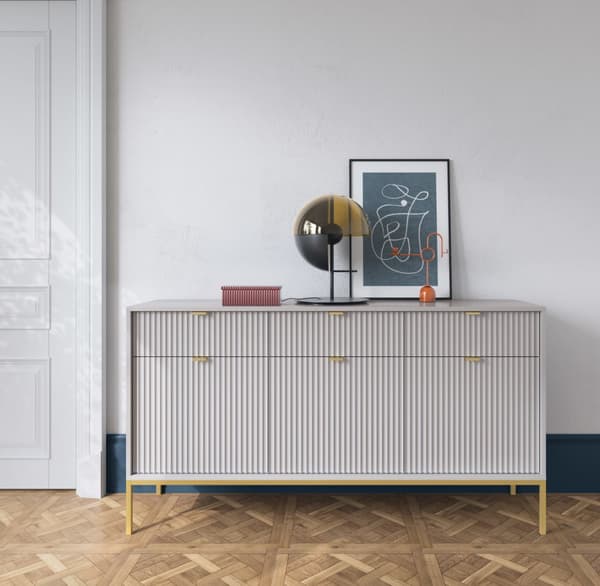 3xEliving LAMELLI lipasto moderniin tyyliin, pituus 154 cm