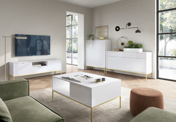 3xEliving LAMELLI lipasto moderniin tyyliin, pituus 154 cm