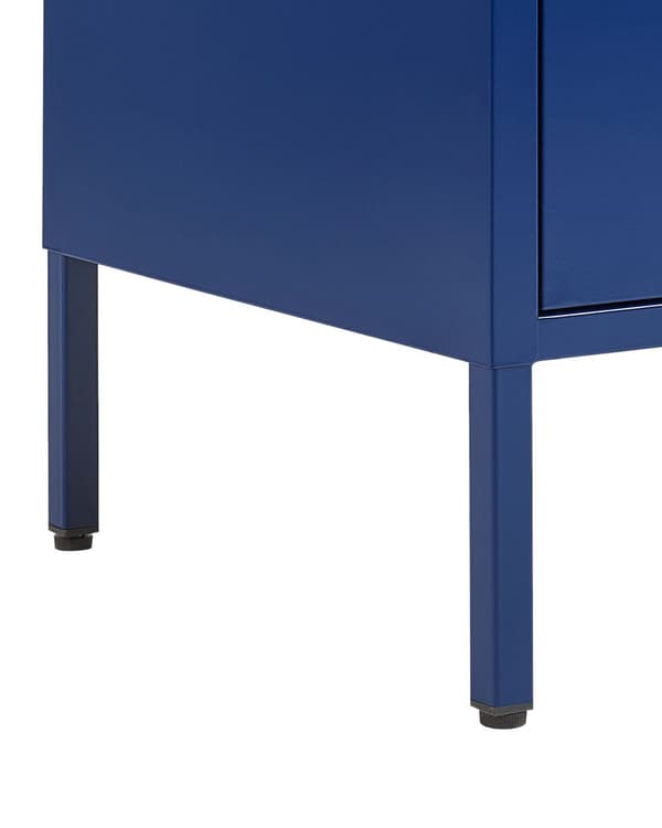 Laatikosto laivastonsininen 43 x 103 x 40 cm teräs matta 3 laatikkoa teollinen E-pinnoite