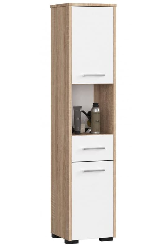 3xEliving Koralia FinD2SZ1W1 badrumsskåpet med två skåp och låda,