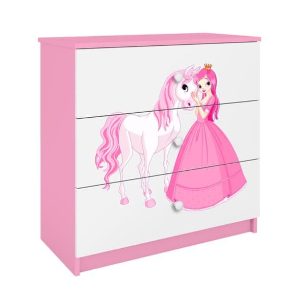 Byrå - Babydreams Rosa - Princess And Horse