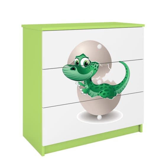 Byrå - Babydreams Grön - Dinosaur