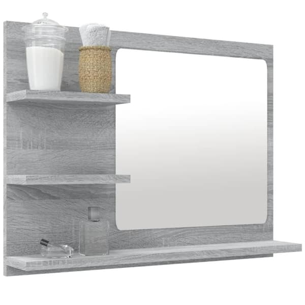 vidaXL Badespeil grå sonoma 60x10,5x45 cm konstruert tre