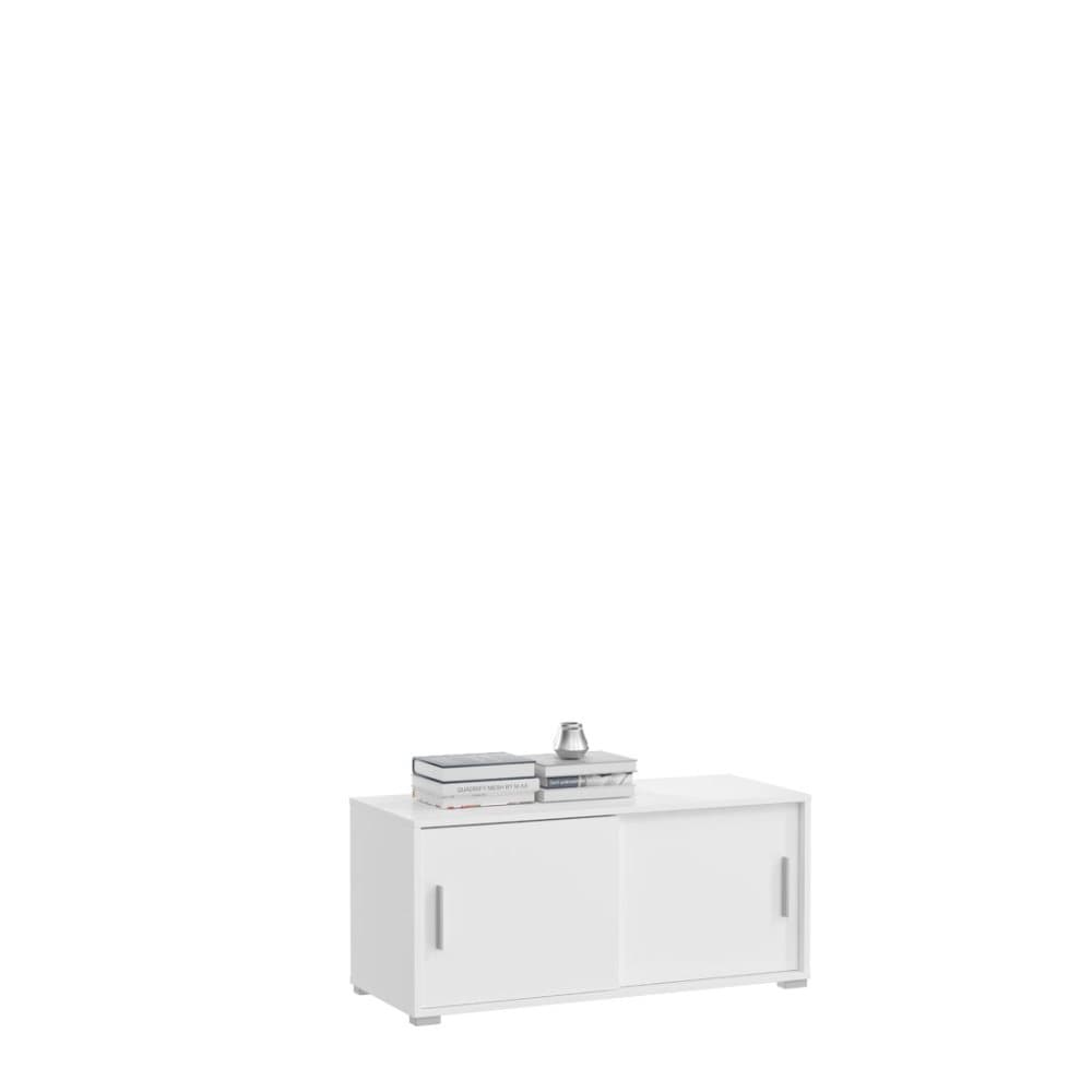 Mover kontorsskåp med 2 skjutdörrar 100x46x40 cm vit.