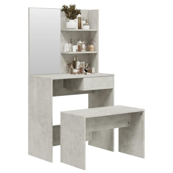 vidaXL konsolbordsæt 74,5x40x141 cm betongrå