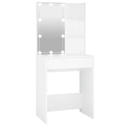 vidaXL Peilipöytä LED-valoilla valkoinen 60x40x140 cm