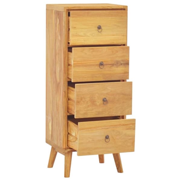 vidaXL kommode 40x30x100 cm massivt teaktræ