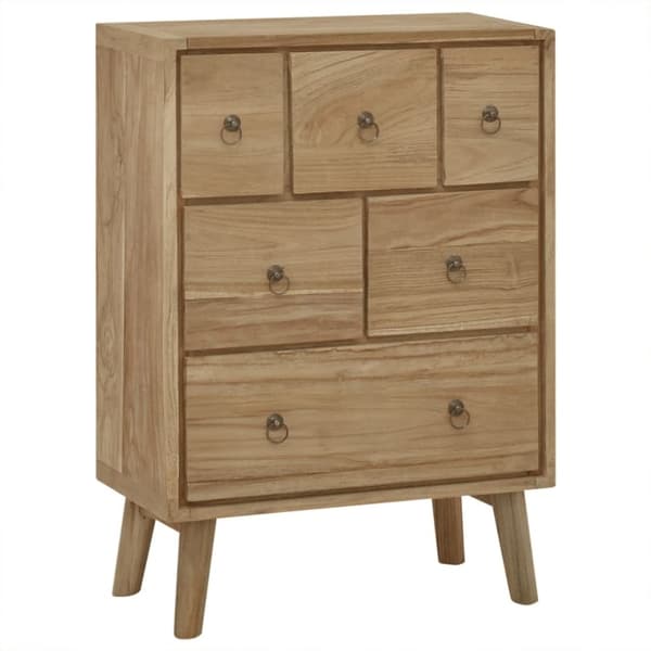 vidaXL kommode 56x30x80 cm massivt teaktræ