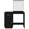 Miniatyrbillede 6 af 11: vidaXL makeupbord 95x50x134 cm massivt fyrretræ sort