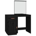 Miniatyrbillede 1 af 11: vidaXL makeupbord 95x50x134 cm massivt fyrretræ sort