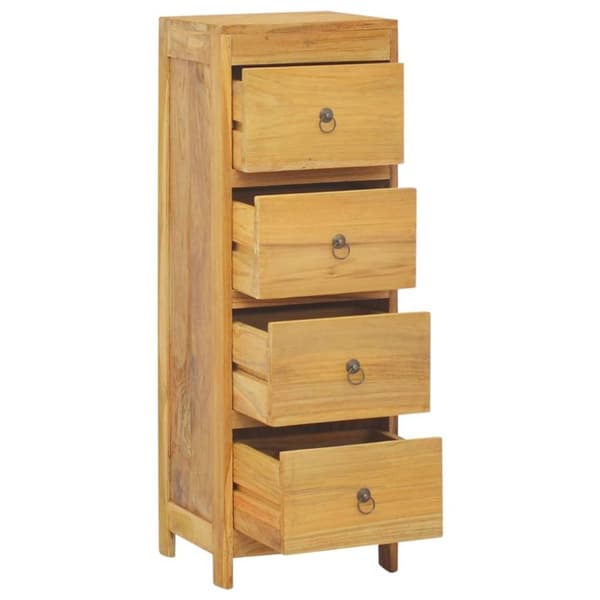 vidaXL Kommode 30x30x90 cm heltre teak