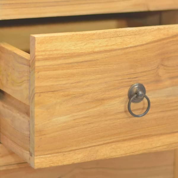 vidaXL Kommode 30x30x90 cm heltre teak