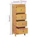 Miniatyrbilde 8 av 9: vidaXL Kommode 30x30x90 cm heltre teak