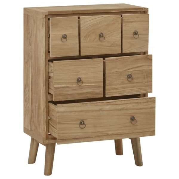 vidaXL Byrå 56x30x80 cm massiv teak