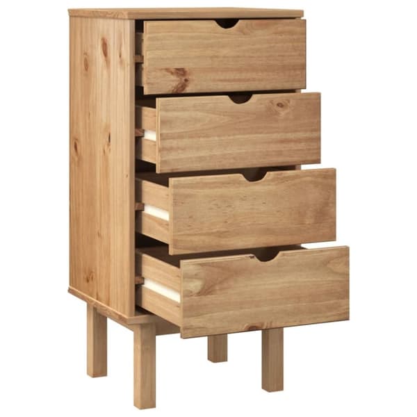 vidaXL Kommode OTTA 45x39x90 cm heltre furu